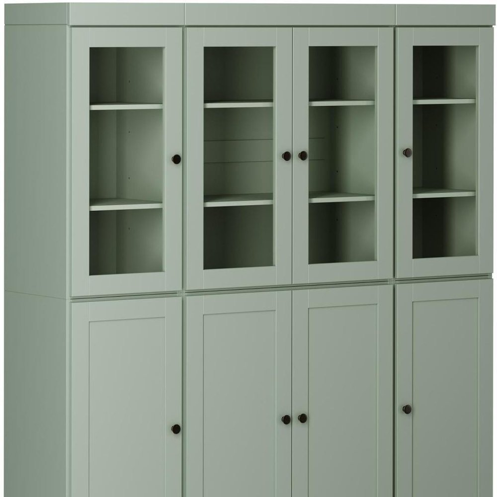 72" Sage Solid Wood 8 Two Drawer Pantry Or Storage Closet