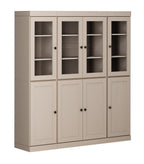 72" Beige Solid Wood 8 Two Drawer Pantry Or Storage Closet
