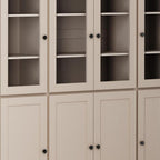 72" Beige Solid Wood 8 Two Drawer Pantry Or Storage Closet