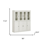 72" Off White Solid Wood 8 Two Drawer Pantry Or Storage Closet