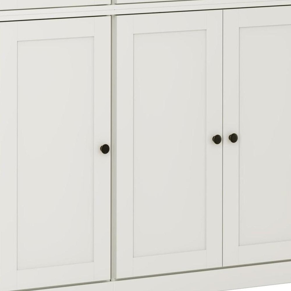 72" Off White Solid Wood 8 Two Drawer Pantry Or Storage Closet