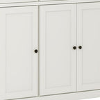 72" Off White Solid Wood 8 Two Drawer Pantry Or Storage Closet