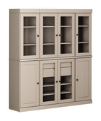 72" Beige Solid Wood 8 Two Drawer Pantry Or Storage Closet