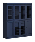 72" Beige Solid Wood 8 Two Drawer Pantry Or Storage Closet