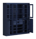 72" Beige Solid Wood 8 Two Drawer Pantry Or Storage Closet