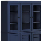 72" Beige Solid Wood 8 Two Drawer Pantry Or Storage Closet