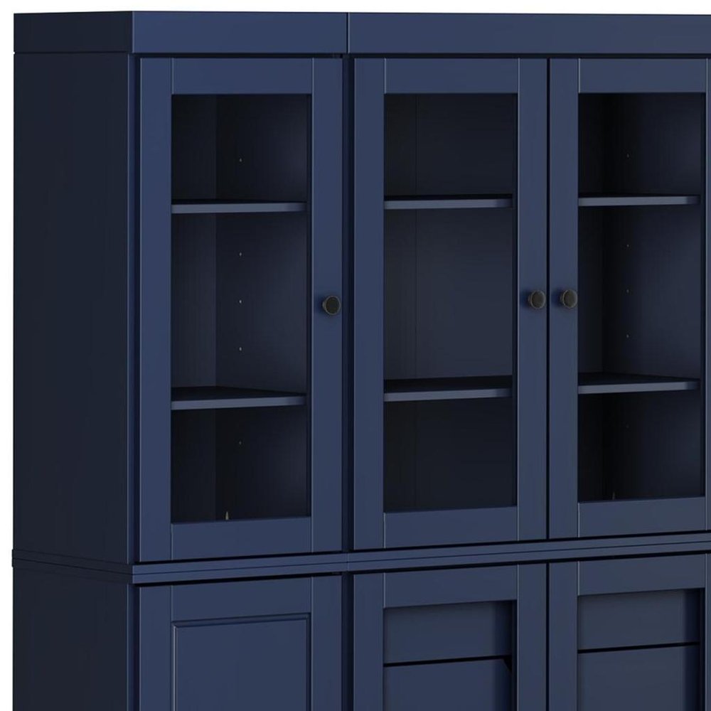 72" Beige Solid Wood 8 Two Drawer Pantry Or Storage Closet