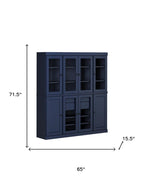 72" Beige Solid Wood 8 Two Drawer Pantry Or Storage Closet
