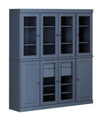 72" Beige Solid Wood 8 Two Drawer Pantry Or Storage Closet