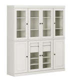 72" Beige Solid Wood 8 Two Drawer Pantry Or Storage Closet