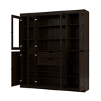 72" Beige Solid Wood 8 Two Drawer Pantry Or Storage Closet