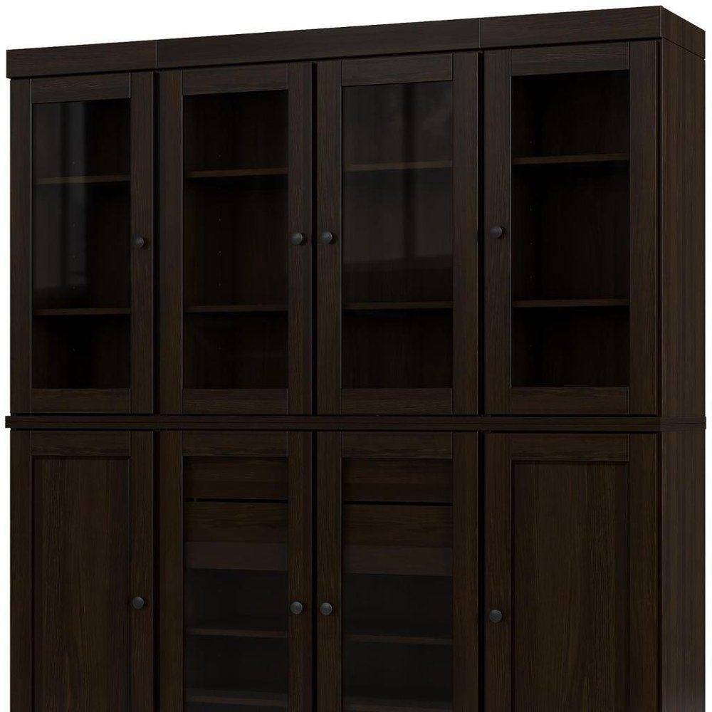 72" Beige Solid Wood 8 Two Drawer Pantry Or Storage Closet