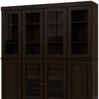 72" Beige Solid Wood 8 Two Drawer Pantry Or Storage Closet