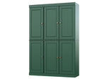 72" White Solid Wood Six Door Two Drawer Pantry Or Storage Closet
