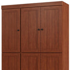 72" White Solid Wood Six Door Two Drawer Pantry Or Storage Closet