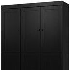 72" White Solid Wood Six Door Two Drawer Pantry Or Storage Closet