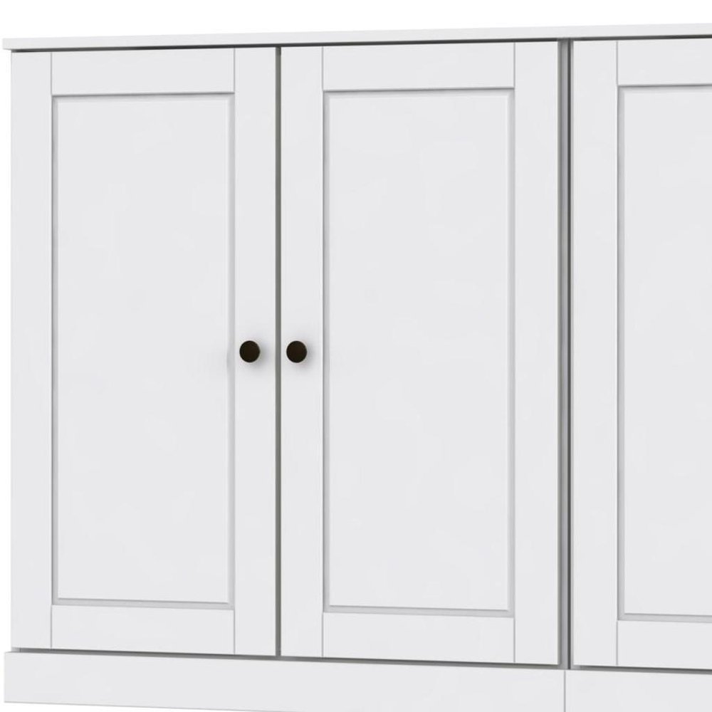 64" White Solid Wood Sideboard With Two Doors