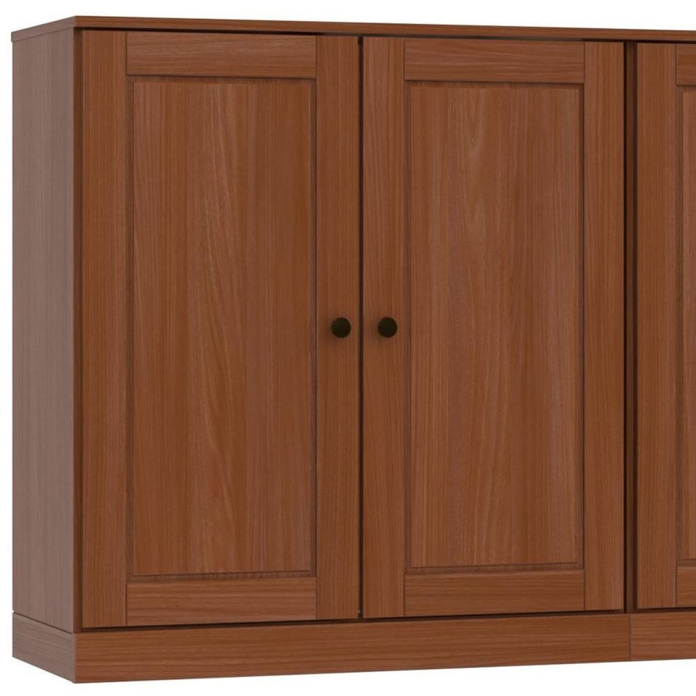 64" Coffee Solid Wood Sideboard With Two Doors