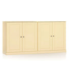 64" Yellow Solid Wood Sideboard With Two Doors