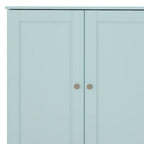64" Aqua Solid Wood Sideboard With Two Doors