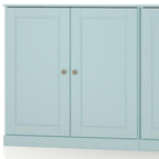 64" Aqua Solid Wood Sideboard With Two Doors
