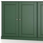 64" Green Solid Wood Sideboard With Two Doors