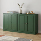 64" Green Solid Wood Sideboard With Two Doors