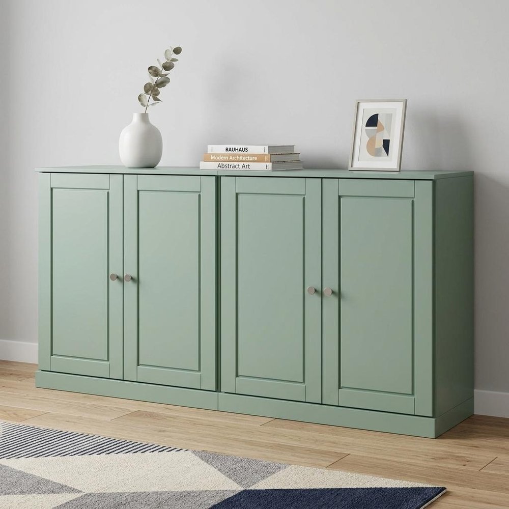 64" Sage Solid Wood Sideboard With Two Doors
