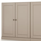 64" Beige Solid Wood Sideboard With Two Doors