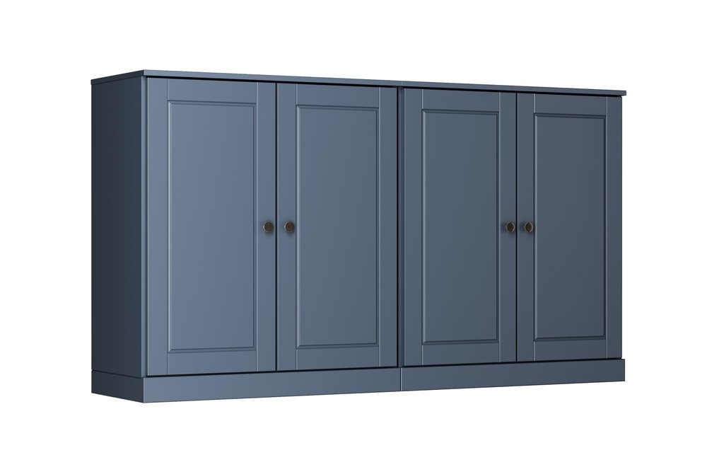 64" French Blue Solid Wood Sideboard With Two Doors