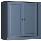 64" French Blue Solid Wood Sideboard With Two Doors