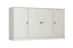 64" Off White Solid Wood Sideboard With Two Doors