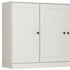 64" Off White Solid Wood Sideboard With Two Doors