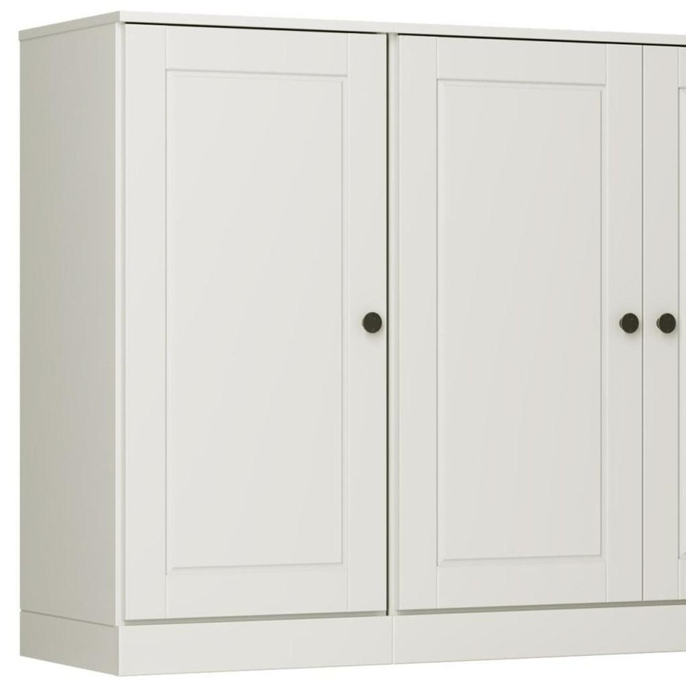 64" Off White Solid Wood Sideboard With Two Doors
