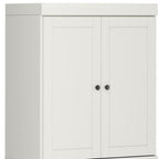 72" Off White Solid Wood Four Door Pantry Or Storage Closet