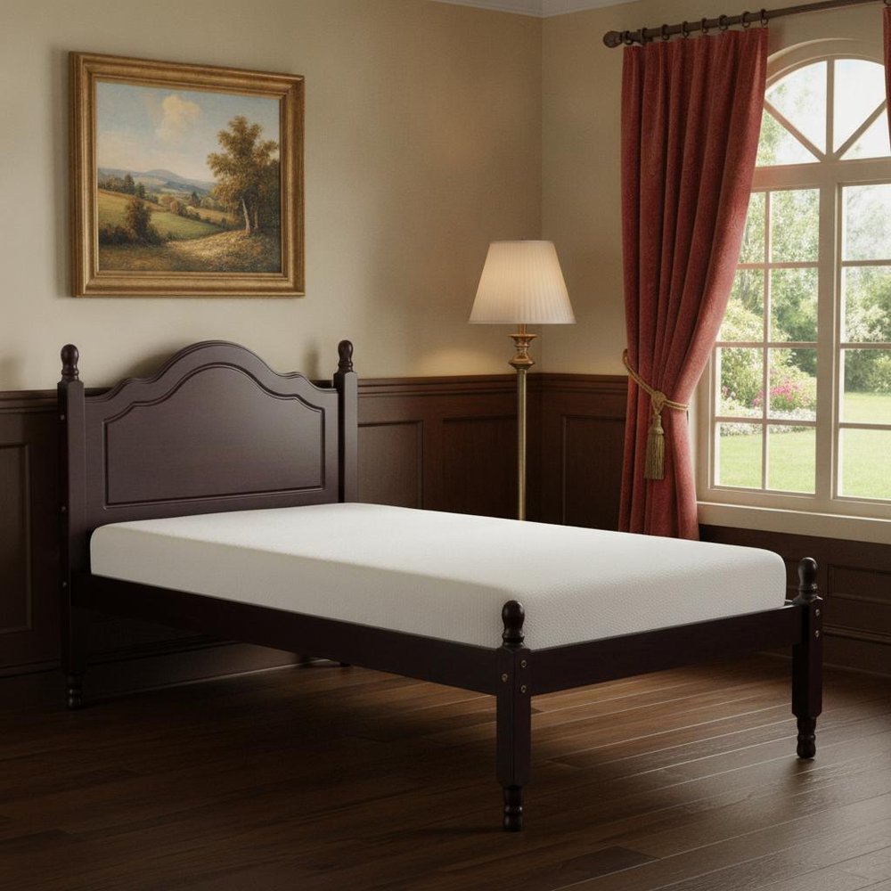 Espresso Solid Wood Twin Bed Frame