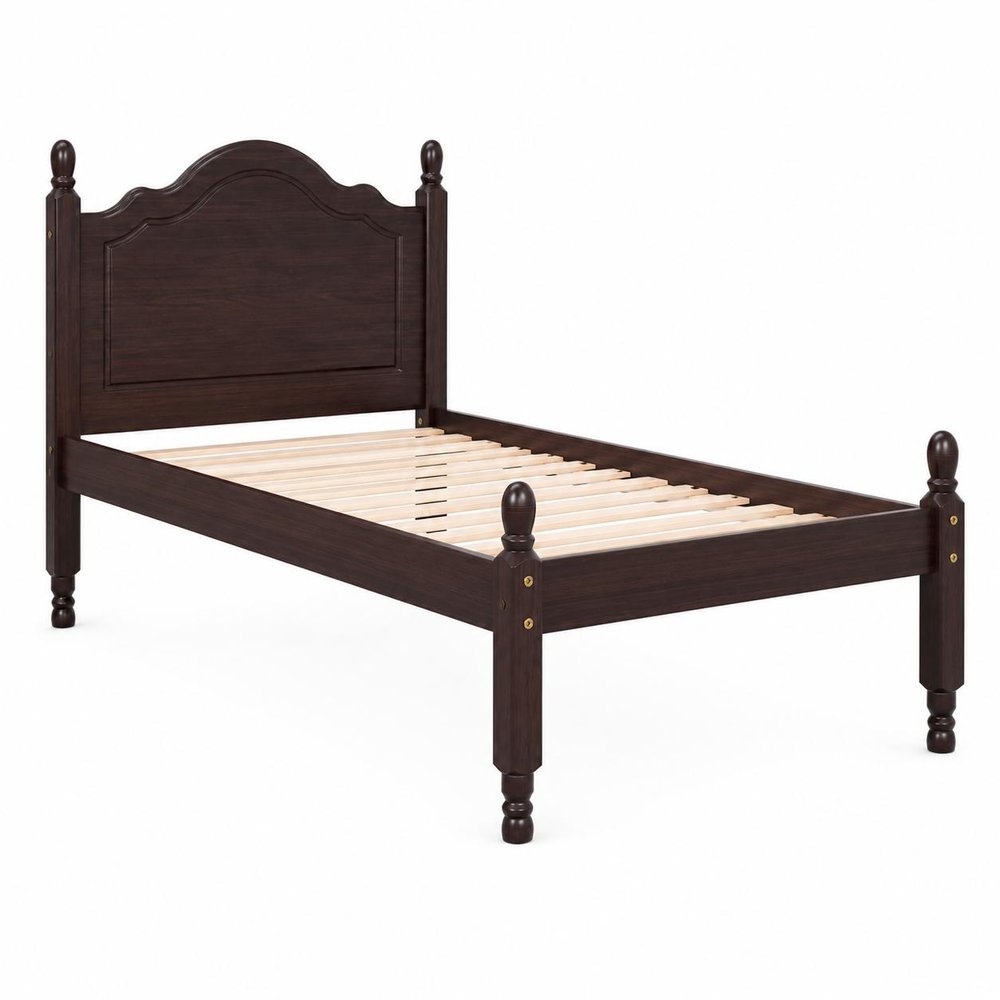 Espresso Solid Wood Twin Bed Frame