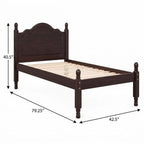 Espresso Solid Wood Twin Bed Frame
