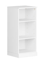 36" Yellow Solid Wood Adjustable Three Tier Library Bookcase