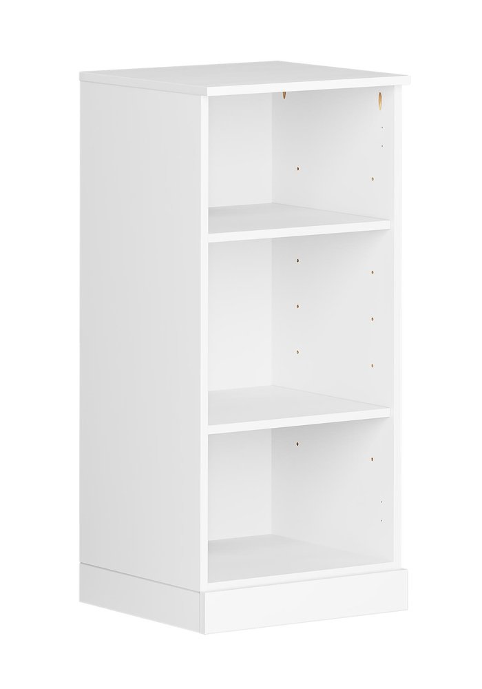 36" Yellow Solid Wood Adjustable Three Tier Library Bookcase