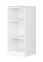 36" Yellow Solid Wood Adjustable Three Tier Library Bookcase
