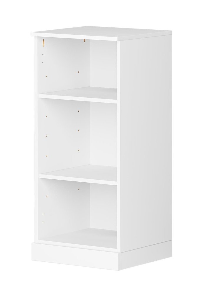 36" Yellow Solid Wood Adjustable Three Tier Library Bookcase