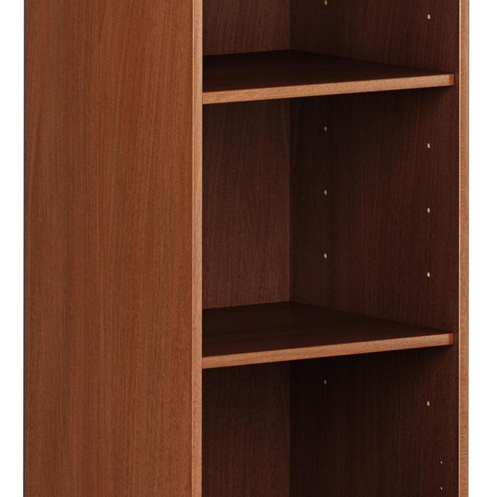 36" Yellow Solid Wood Adjustable Three Tier Library Bookcase