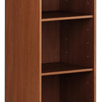 36" Yellow Solid Wood Adjustable Three Tier Library Bookcase