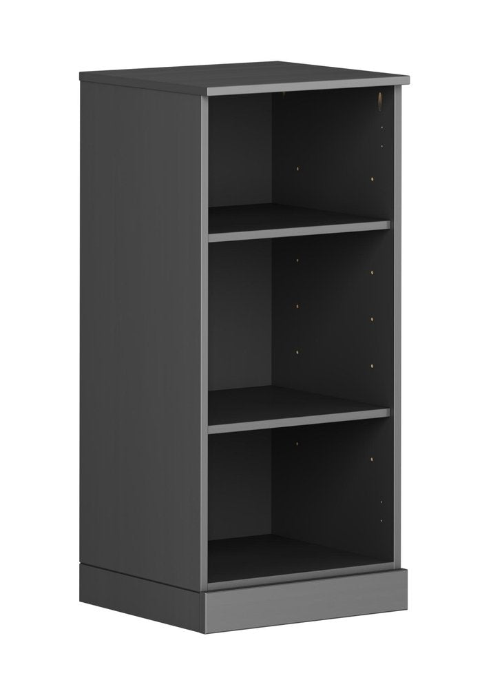 36" Yellow Solid Wood Adjustable Three Tier Library Bookcase