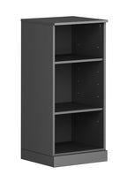36" Yellow Solid Wood Adjustable Three Tier Library Bookcase