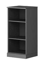 36" White Solid Wood Adjustable Three Tier Library Bookcase