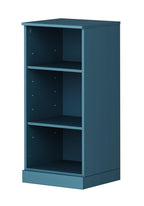 36" White Solid Wood Adjustable Three Tier Library Bookcase