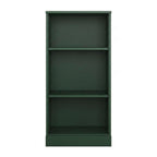 36" White Solid Wood Adjustable Three Tier Library Bookcase