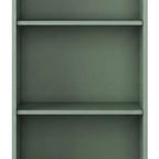 36" White Solid Wood Adjustable Three Tier Library Bookcase